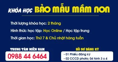 Thông tin Khóa học Chứng chỉ Bảo mẫu mầm non