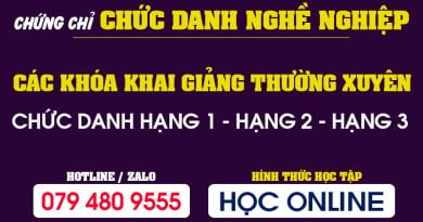 Chứng chỉ Chức danh nghề nghiệp