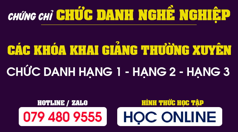 Chứng chỉ Chức danh nghề nghiệp
