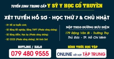 Thông tin Tuyển sinh Trung cấp Y sỹ Y học cổ truyền