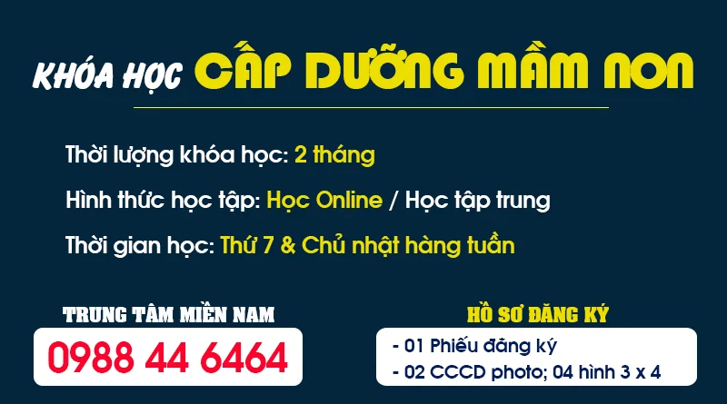 Thông tin Khóa học Cấp dưỡng mầm non