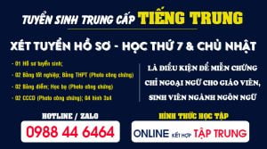 Thông tin Tuyển sinh Trung cấp Tiếng Trung