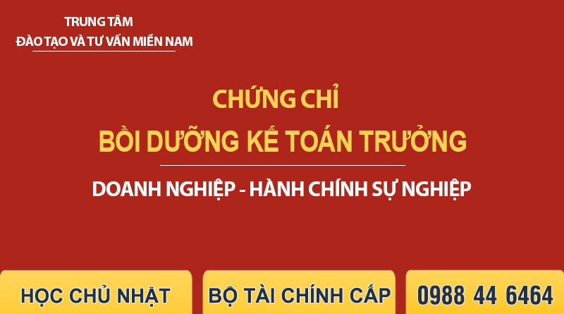 Chứng chỉ Kế toán trưởng do Bộ Tài Chính cấp