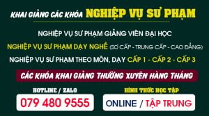 Chứng chỉ Nghiệp vụ Sư phạm dành cho Giảng viên