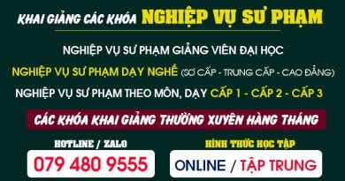 Chứng chỉ Nghiệp vụ Sư phạm dành cho Giảng viên