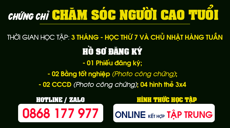 Chứng chỉ Chăm sóc người cao tuổi, người già tại Cần Giờ