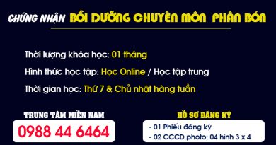 Học Bồi dưỡng chuyên môn Phân bón